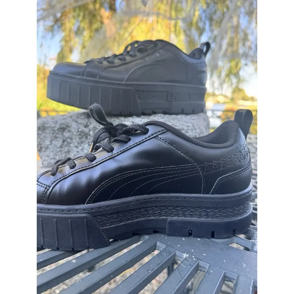 Puma Dua Lipa X Mayze Flutur Women Size 7.5 Black Sneakers Casual Shoes 388013